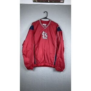 St Louis Cardinals Jacket Mens Large Red MLB Baseball Genuine Merchandise V Neck